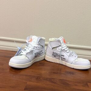 Air Jordan 1 Retro off-white x nike white sneakers. No Box.